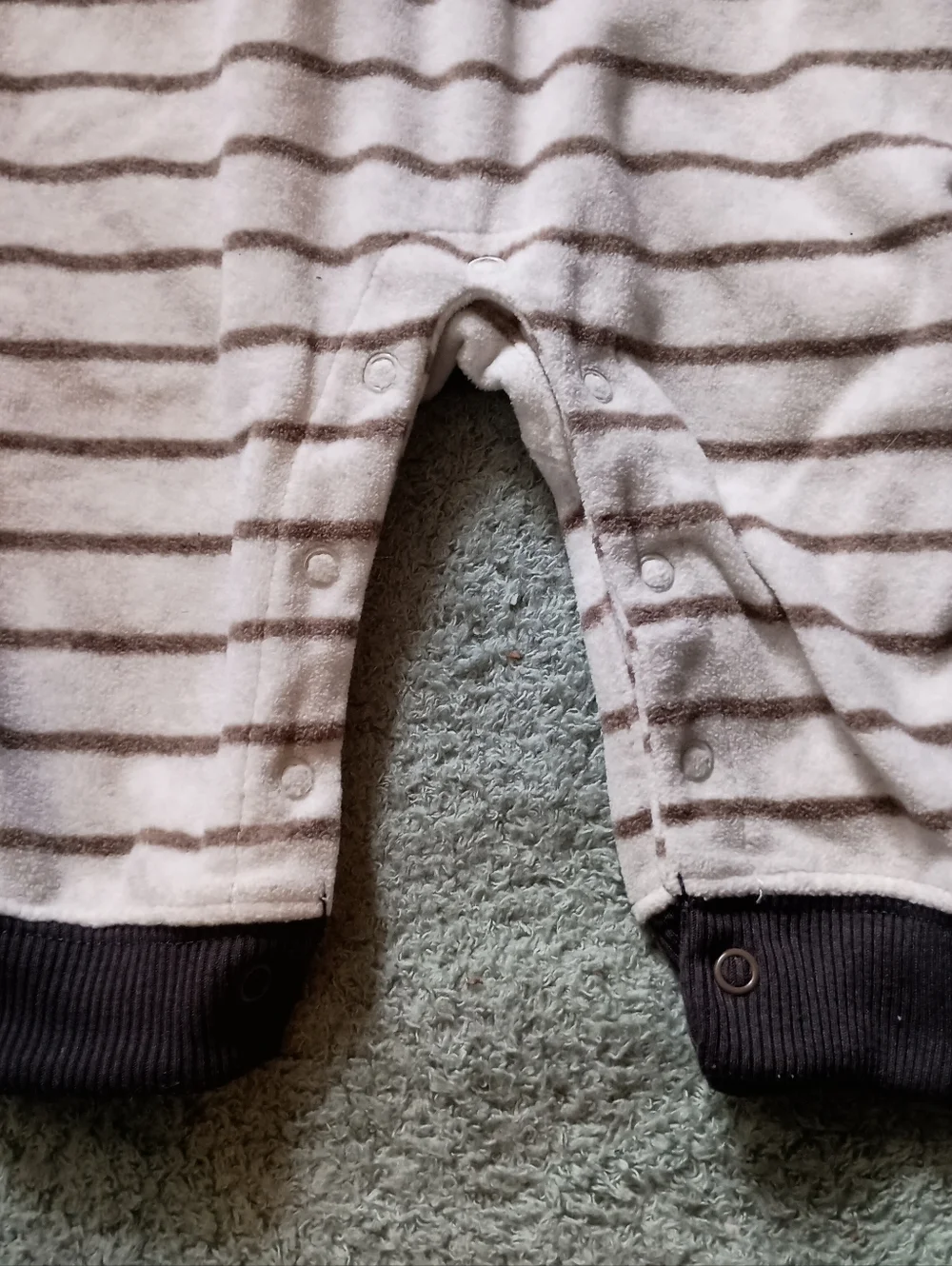 Carter's‎ Fleece Striped Hooded Baby Romper
